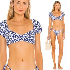 MAAJI x Revolve Set - Kauai Crop Puff Sleeve Bikini Top & Isabella Cheeky Bottom